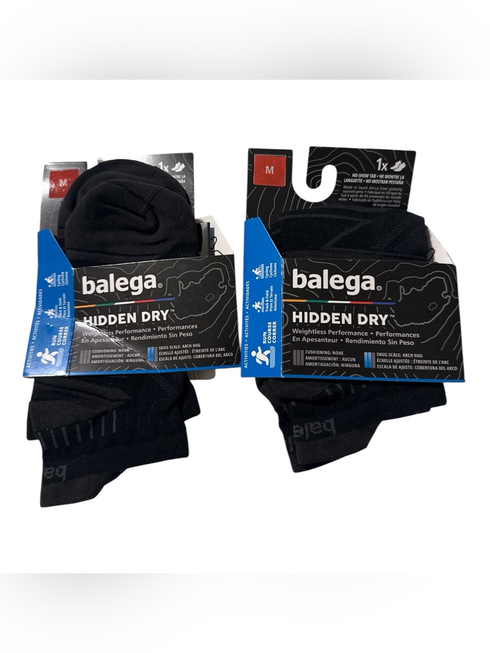 Balega- Hidden dry now show socks in Black Size Medium